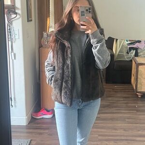Faux fur vest